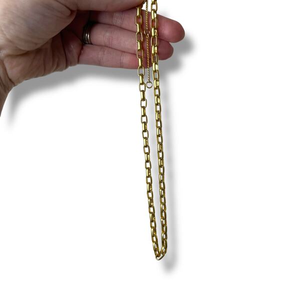 Madewell Pomegranate Seed Gold Chunky Cable Chain Adjustable Choker Necklace - Picture 4 of 4